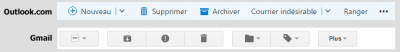 Commandes Outlook.com / Gmail