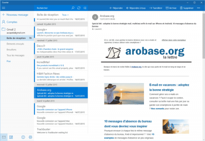 Courrier pour Windows 10