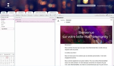 L'interface de NewmanityMail