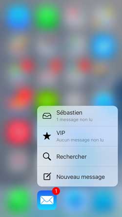 Quick actions - Mail iOS 9