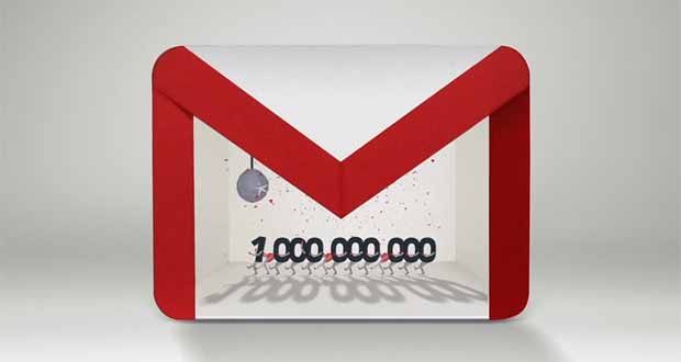 Gmail : 1 milliard d'utilisateurs