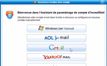 IncrediMail - assistant de paramétrage