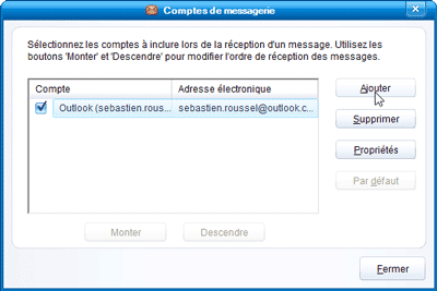 IncrediMail - Ajouter un comptez