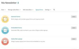 MailChimp - Sign up forms