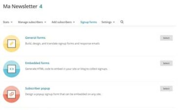 MailChimp - Sign up forms