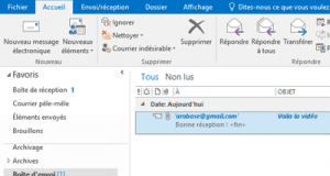 Message bloqué envoi Outlook