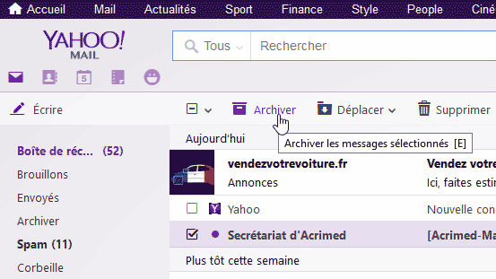 Yahoo Mail - Archiver