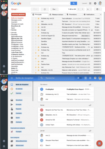 L'interface de Wmail