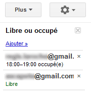 Google Agenda - Libre ou occupé