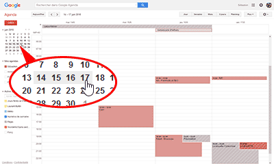 Période - Google agenda