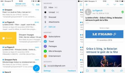 L'interface de EasilyDo Mail