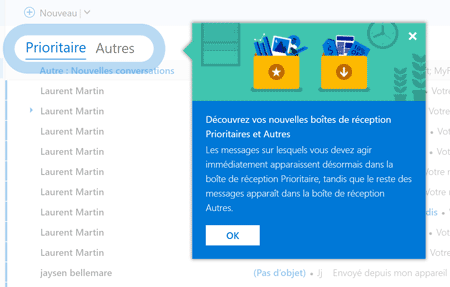 Boîte Prioritaire Outlook.com