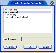 Sélection de l'identité