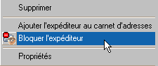 Bloquer l'expéditreur