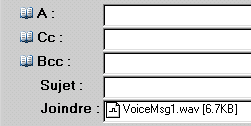 Joindre le message audio